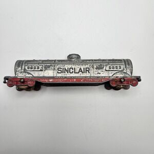 Vintage Tootsietoy Sinclair Oil Tanker‎ Train Car Cast Metal USA Prewar 1930s